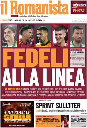 Prima pagina Il Romanista di oggi - Quotidiano sport