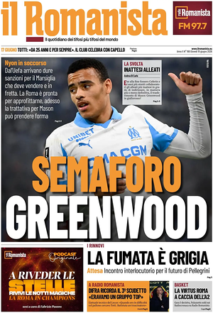 Prima pagina Il Romanista di oggi - Quotidiano sport
