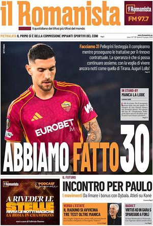 Prima pagina Il Romanista di oggi - Quotidiano sport