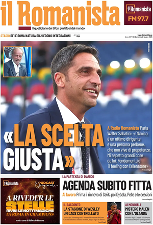 Prima pagina Il Romanista di oggi - Quotidiano sport