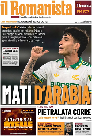 Prima pagina Il Romanista di oggi - Quotidiano sport