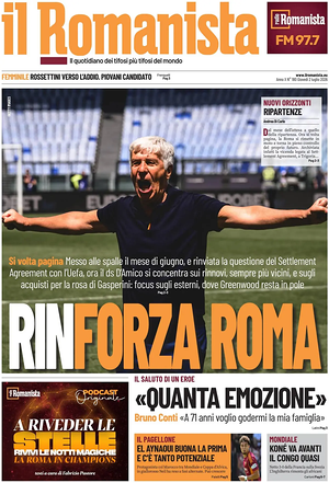 Prima pagina Il Romanista di oggi - Quotidiano sport