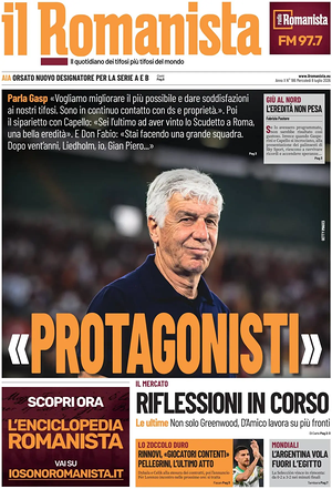 Prima pagina Il Romanista di oggi - Quotidiano sport