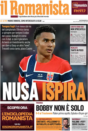 Prima pagina Il Romanista di oggi - Quotidiano sport