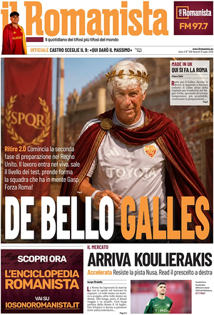 Prima pagina Il Romanista di oggi - Quotidiano sport
