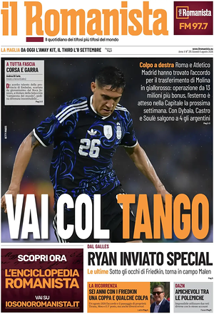 Prima pagina Il Romanista di oggi - Quotidiano sport
