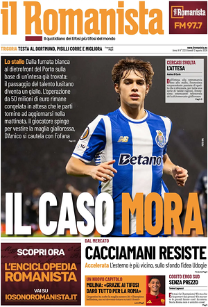 Prima pagina Il Romanista di oggi - Quotidiano sport