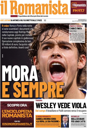 Prima pagina Il Romanista di oggi - Quotidiano sport