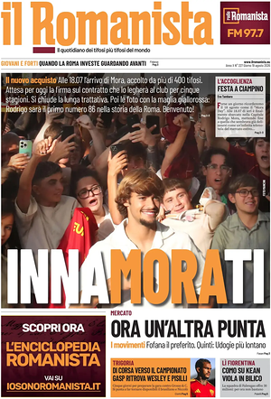 Prima pagina Il Romanista di oggi - Quotidiano sport