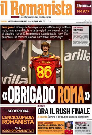 Prima pagina Il Romanista di oggi - Quotidiano sport