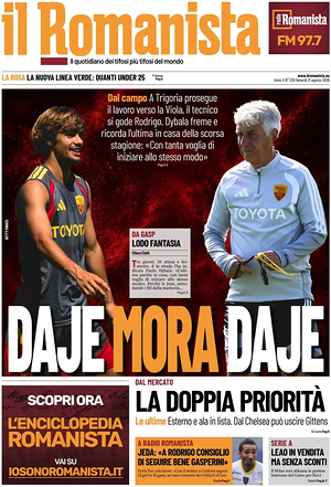 Prima pagina Il Romanista di oggi - Quotidiano sport