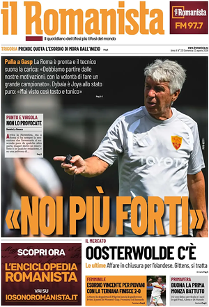 Prima pagina Il Romanista di oggi - Quotidiano sport
