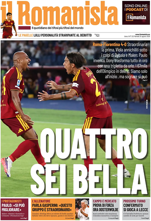 Prima pagina Il Romanista di oggi - Quotidiano sport