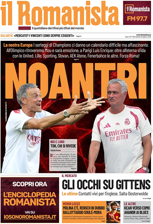 Prima pagina Il Romanista di oggi - Quotidiano sport