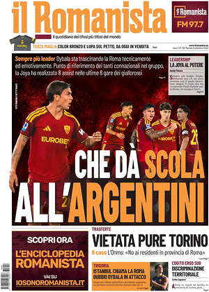 Prima pagina Il Romanista di oggi - Quotidiano sport