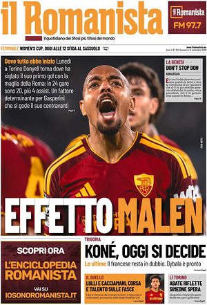 Prima pagina Il Romanista di oggi - Quotidiano sport