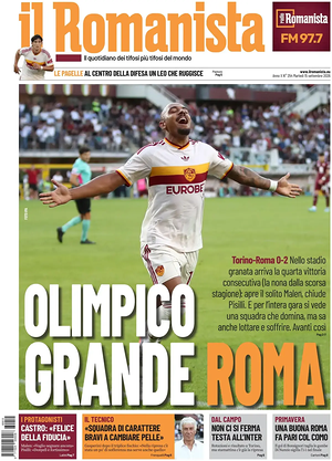 Prima pagina Il Romanista di oggi - Quotidiano sport
