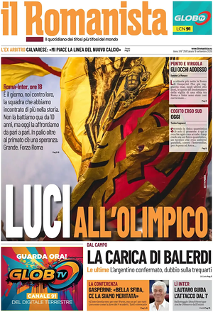 Prima pagina Il Romanista di oggi - Quotidiano sport