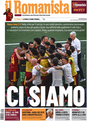 Prima pagina Il Romanista di oggi - Quotidiano sport