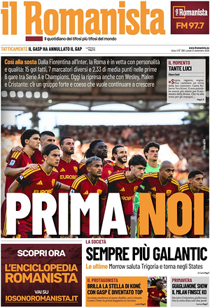 Prima pagina Il Romanista di oggi - Quotidiano sport