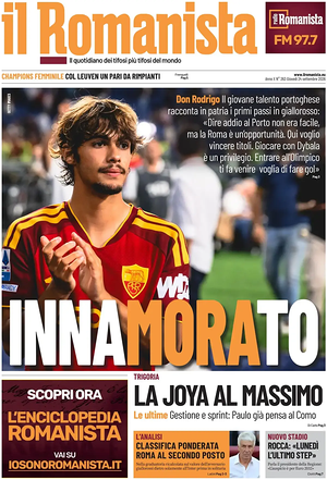 Prima pagina Il Romanista di oggi - Quotidiano sport