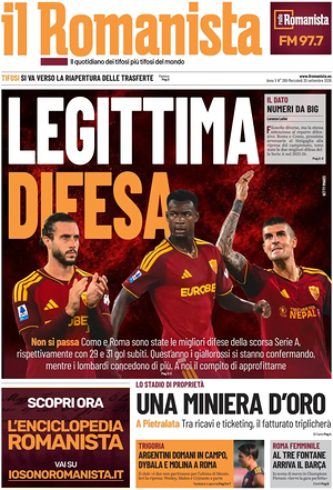 Prima pagina Il Romanista di oggi - Quotidiano sport