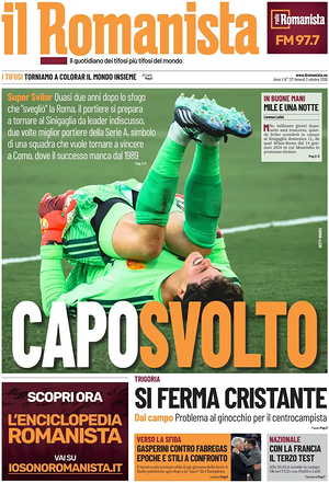 Prima pagina Il Romanista di oggi - Quotidiano sport