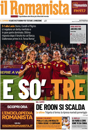 Prima pagina Il Romanista di oggi - Quotidiano sport