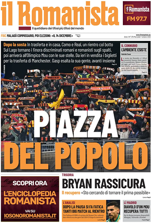 Prima pagina Il Romanista di oggi - Quotidiano sport
