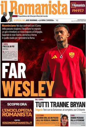 Prima pagina Il Romanista di oggi - Quotidiano sport