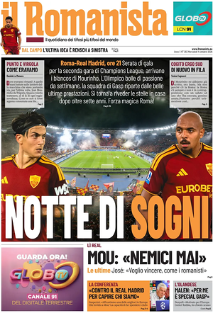 Prima pagina Il Romanista di oggi - Quotidiano sport