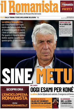 Prima pagina Il Romanista di oggi - Quotidiano sport