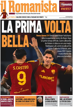 Prima pagina Il Romanista di oggi - Quotidiano sport