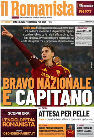 Prima pagina Il Romanista di oggi - Quotidiano sport