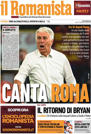 Prima pagina Il Romanista di oggi - Quotidiano sport