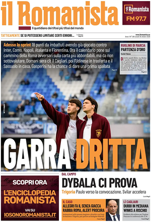 Prima pagina Il Romanista di oggi - Quotidiano sport