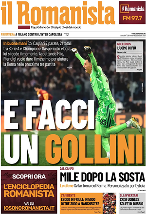 Prima pagina Il Romanista di oggi - Quotidiano sport