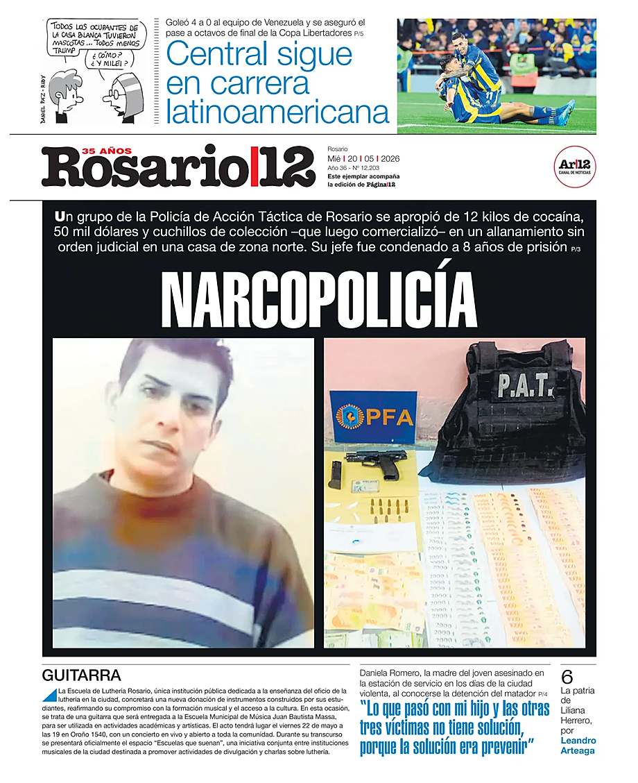 Tapa de Rosario 12 de hoy