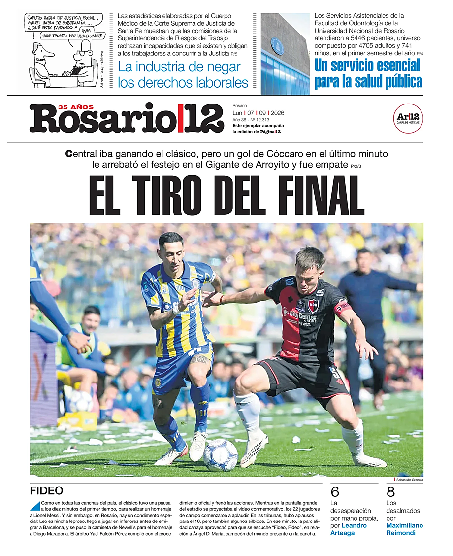 Tapa de Rosario 12 de hoy