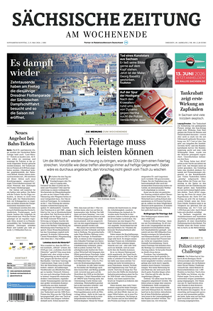 Titelseite von Sächsische Zeitung heute - Regionale Zeitungen