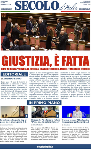 Secolo d'Italia prima pagina