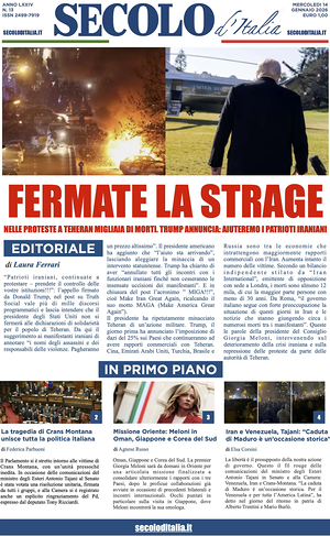 Secolo d'Italia prima pagina
