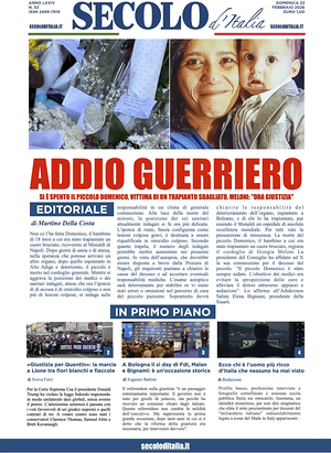 Prima pagina Secolo d'Italia di oggi - Quotidiano nazionale