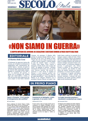 Prima pagina Secolo d'Italia di oggi - Quotidiano nazionale