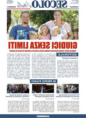 Prima pagina Secolo d'Italia di oggi - Quotidiano nazionale