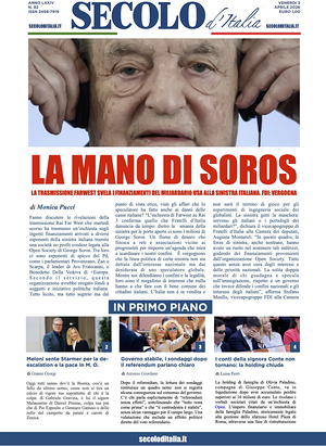 Prima pagina Secolo d'Italia di oggi - Quotidiano nazionale
