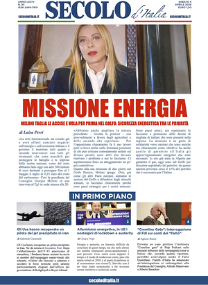 Prima pagina Secolo d'Italia di oggi - Quotidiano nazionale