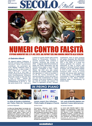 Prima pagina Secolo d'Italia di oggi - Quotidiano nazionale