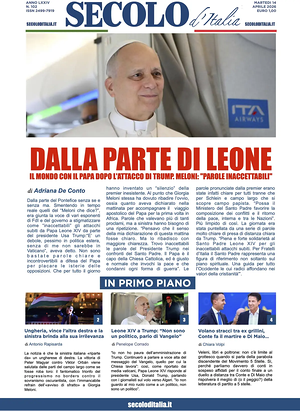 Prima pagina Secolo d'Italia di oggi - Quotidiano nazionale