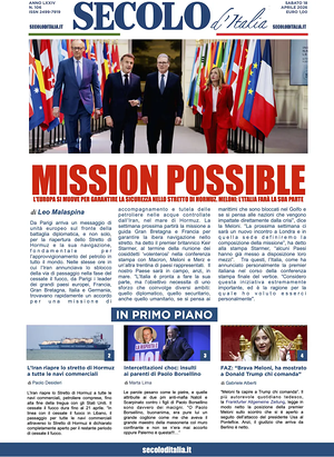 Prima pagina Secolo d'Italia di oggi - Quotidiano nazionale